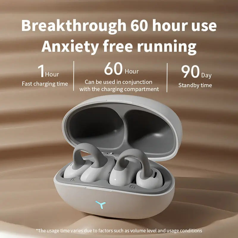 OWS Earclip Wireless Bluetooth Earphones with High Sound Quality, Long Range, Low Latency Noise Reduction, Gaming and Sports Earphones eprolo