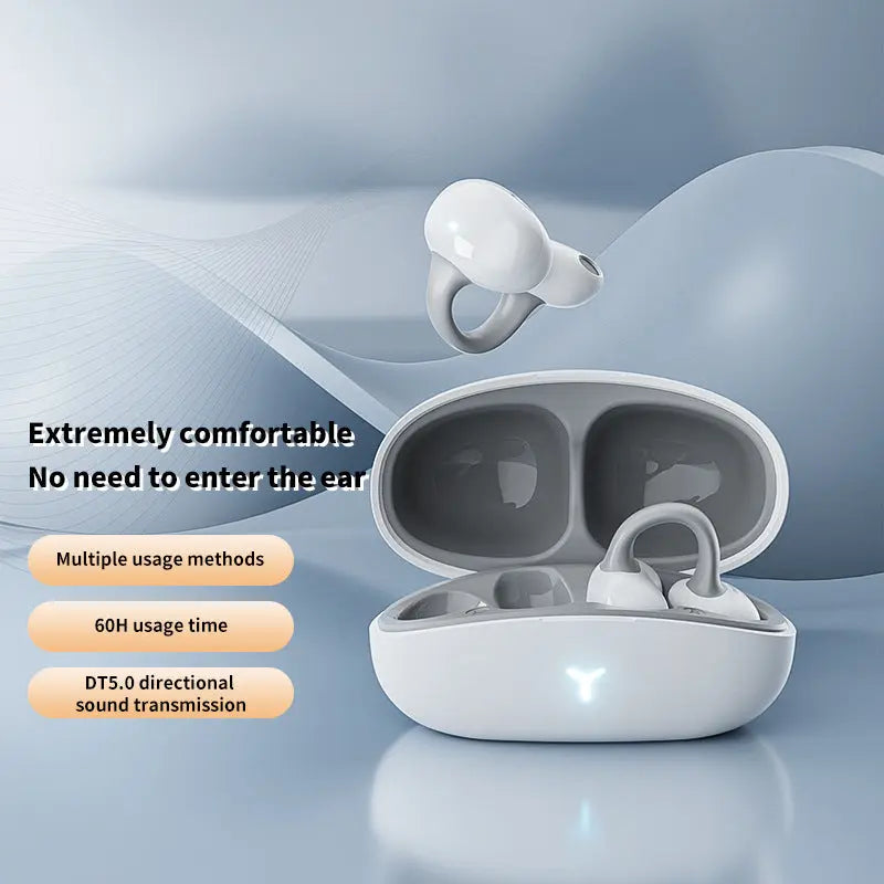 OWS Earclip Wireless Bluetooth Earphones with High Sound Quality, Long Range, Low Latency Noise Reduction, Gaming and Sports Earphones eprolo