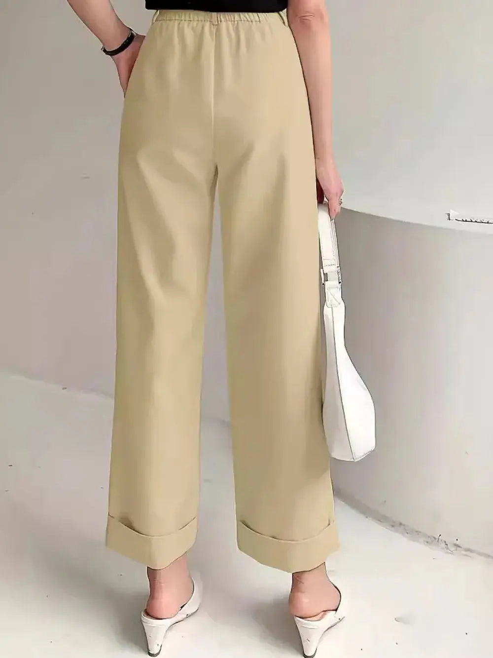 Pantalones de cintura alta de talla completa eprolo