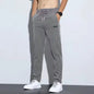Pantalones finos de seda de hielo para hombres, hombres de negocios, pantalones casuales, pantalones deportivos holgados de pierna recta de moda eprolo