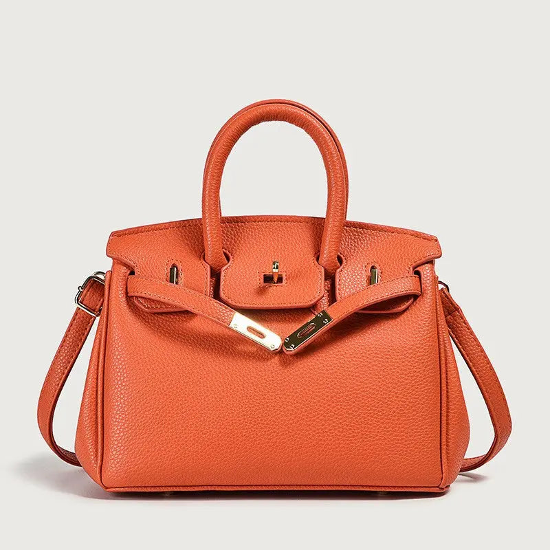 Bolsos de mano de cuero Pu para mujer, bolsos de mano veganos con asa superior, bolsos clásicos femeninos de lujo eprolo