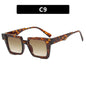 Montura de gafas cuadradas con bloqueo de color, lentes planas antiluz azul, montura de gafas de moda, sensación de alta gama, personalidad exagerada, femenina eprolo
