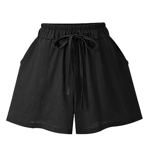 Pantalones cortos holgados de cintura alta de verano para mujer de talla grande Skinluminova