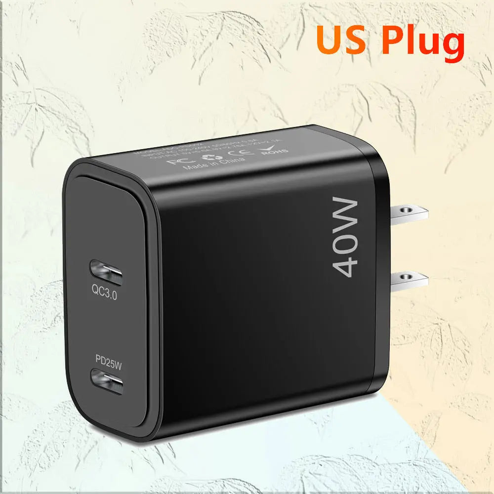 Fast charging mobile phone charging head dual PD Type-C mobile phone charger eprolo