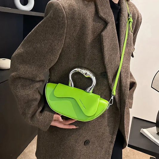 Bolso de axila con letras para desplazamientos de nicho francés, textura versátil de verano para mujer, bolso cruzado de un solo hombro con bola de masa eprolo
