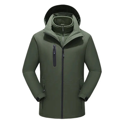 Forro polar tres en uno, chaqueta exterior con calefacción inteligente, traje calefactor de 15 zonas con control dual, ropa exterior, traje de senderismo, invierno eprolo