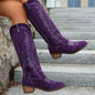Botas de tacón cuadrado con punta punta eprolo