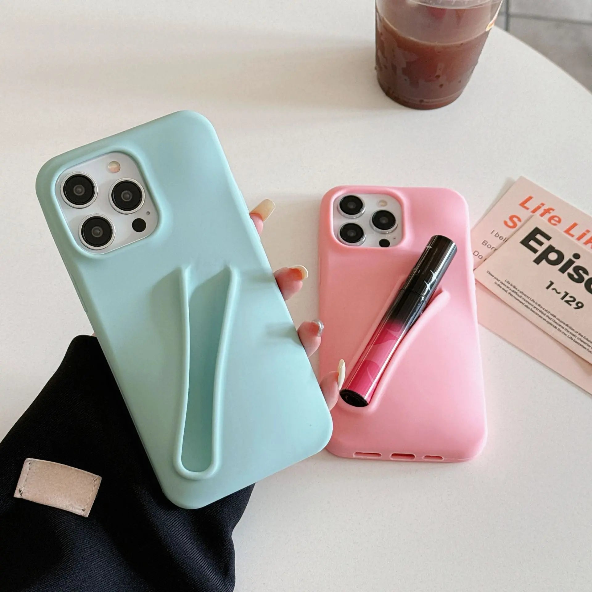 Puede contener lápiz labial, esmalte de labios, iPhone 15, funda para teléfono móvil Apple 14, 13 tridimensional, 12 de silicona eprolo