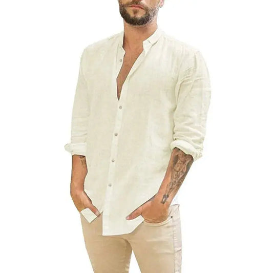 Camisa de cuello alto de color sólido de estilo atractivo Skinluminova