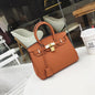Mini bolso tote de piel auténtica platino para mujer Skinluminova