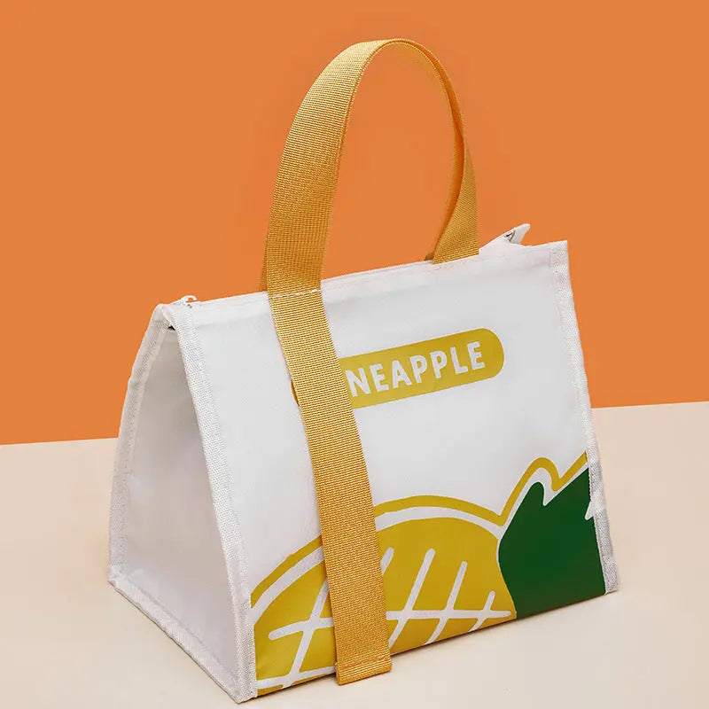 Bolsa de almuerzo portátil de gran capacidad, sencilla y a la moda, gruesa, impermeable, bolsa aislante eprolo