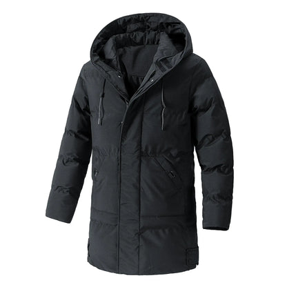 Chaqueta de algodón sencilla de invierno de talla grande para hombre, versión coreana, chaqueta de algodón cálida versátil de moda informal, de longitud media para hombre eprolo