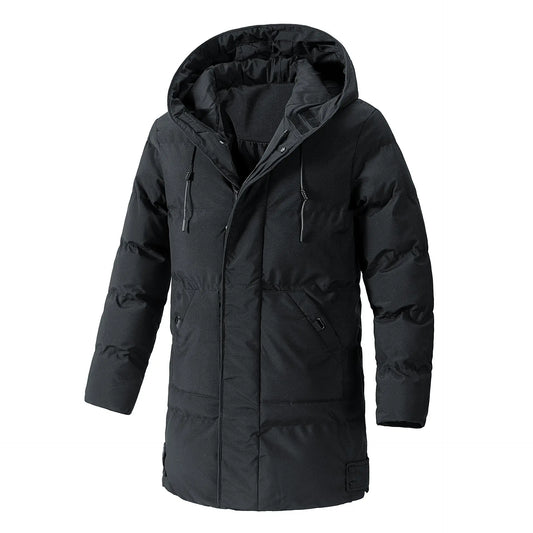Chaqueta de algodón sencilla de invierno de talla grande para hombre, versión coreana, chaqueta de algodón cálida versátil de moda informal, de longitud media para hombre eprolo