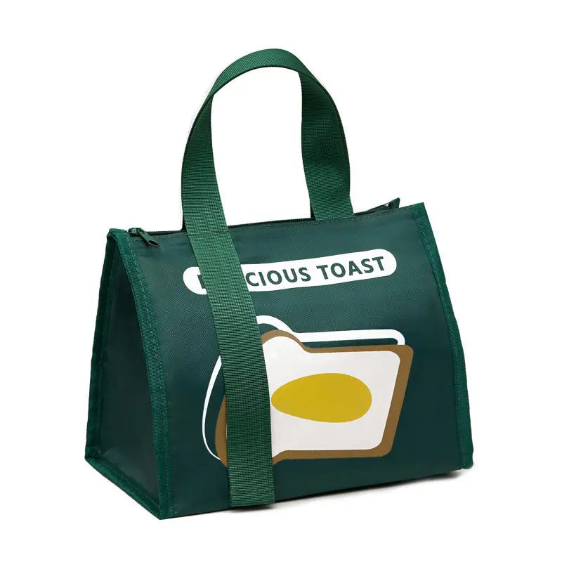 Bolsa de almuerzo portátil de gran capacidad, sencilla y a la moda, gruesa, impermeable, bolsa aislante eprolo