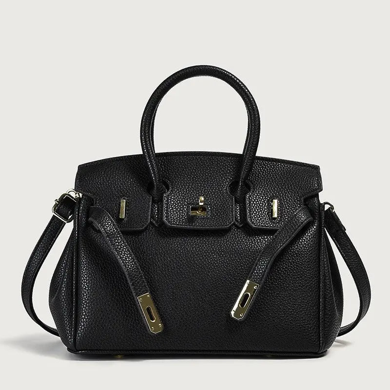 Bolsos de mano de cuero Pu para mujer, bolsos de mano veganos con asa superior, bolsos clásicos femeninos de lujo eprolo