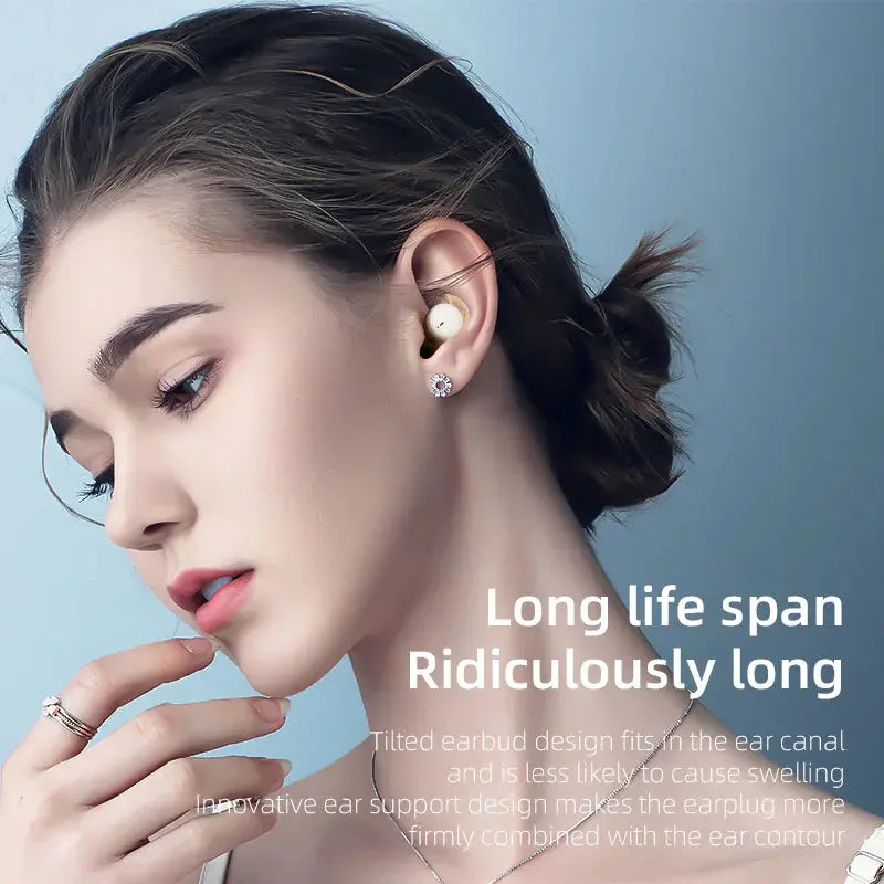 Auriculares Inalámbricos Ultra-Pequeños para Dormir de Lado - Skinluminova