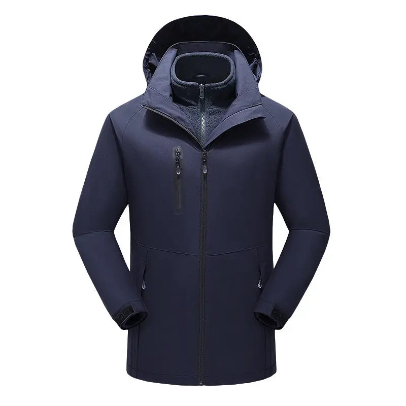 Forro polar tres en uno, chaqueta exterior con calefacción inteligente, traje calefactor de 15 zonas con control dual, ropa exterior, traje de senderismo, invierno eprolo