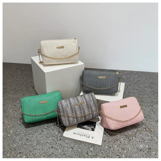 Summer Bag Women's New Ins Casual Large Capacity Pillow Bag Simple Solid Color Chain Shoulder Messenger Bag eprolo