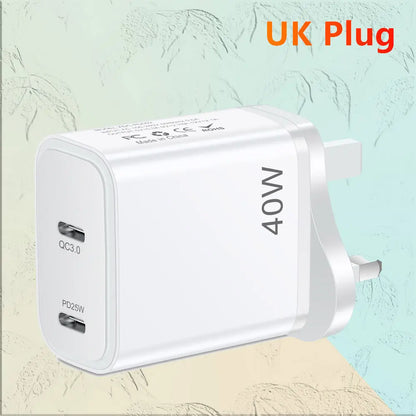 Fast charging mobile phone charging head dual PD Type-C mobile phone charger eprolo