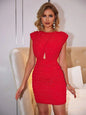 Vestido ajustado, plisado y nuevo con temperamento sexy eprolo