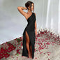 Vestido con abertura, un hombro y espalda descubierta Skinluminova
