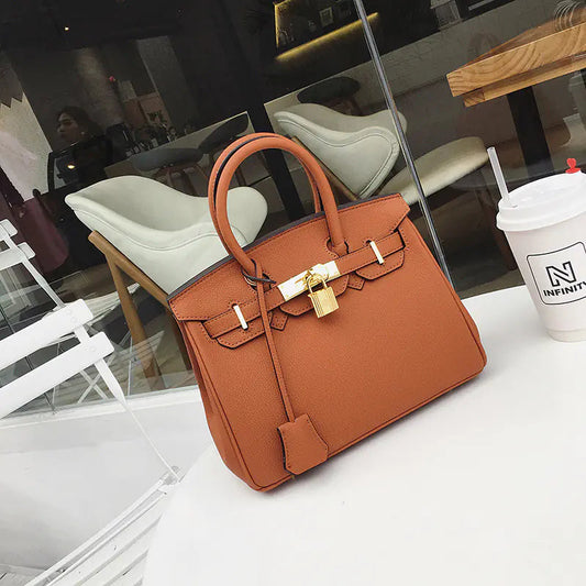 Mini bolso tote de piel auténtica platino para mujer Skinluminova