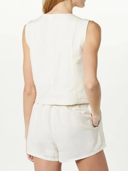 Ropa de mujer de moda temperamento versátil conjunto de camiseta sin mangas para mujeres eprolo