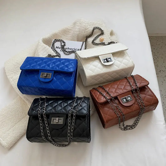 Bolso de hombro para mujer nuevo estilo coreano de moda temperamento cuadrado simple mensajero de un solo hombro bolso cuadrado pequeño textura eprolo