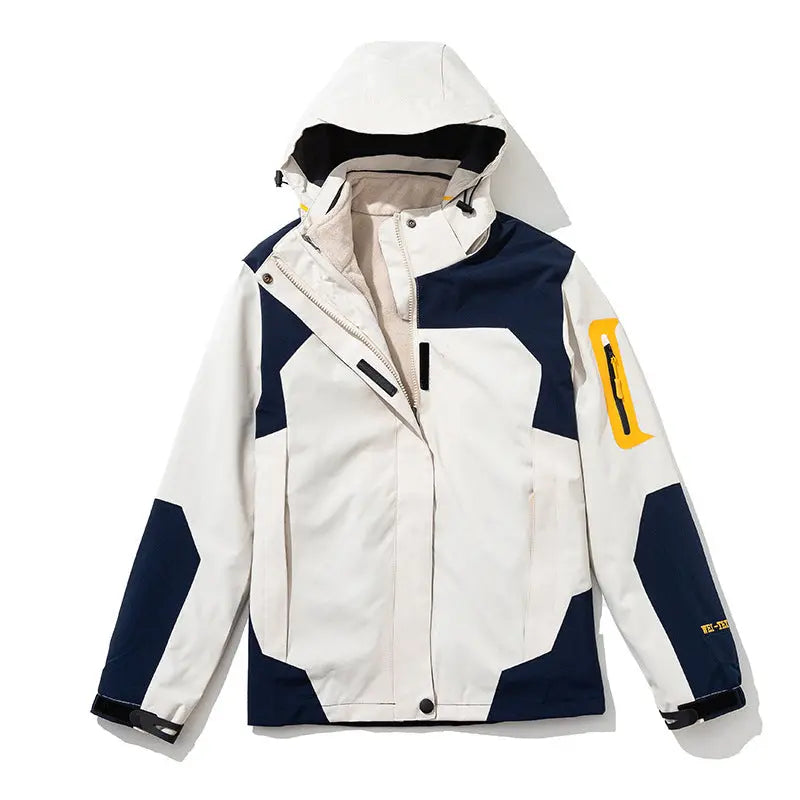 Traje de senderismo cálido de forro polar desmontable para otoño e invierno, tres en uno, para exteriores, de Stormtrooper, chaqueta resistente al viento y transpirable eprolo