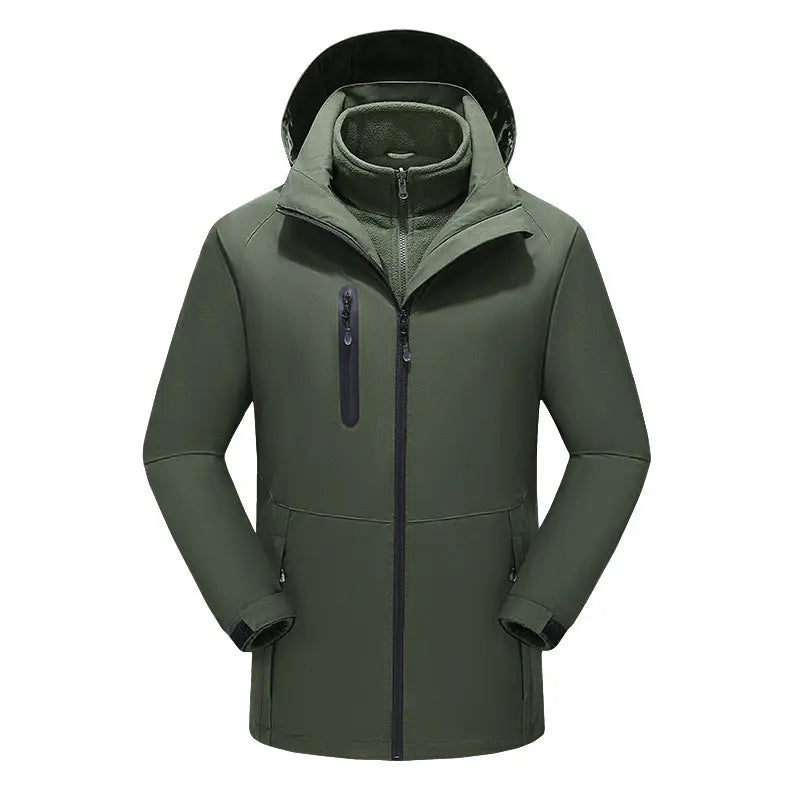 Forro polar tres en uno, chaqueta exterior con calefacción inteligente, traje calefactor de 15 zonas con control dual, ropa exterior, traje de senderismo, invierno eprolo