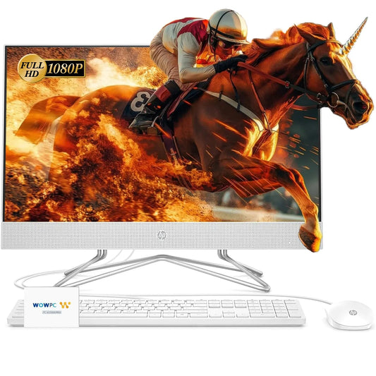 HP All-in-One 21.5" FHD | 32 GB RAM | 1 TB SSD | Intel Dual-Core | Windows 11 Pro | Incluye teclado, mouse, cámara web, HDMI y más.** Skinluminova