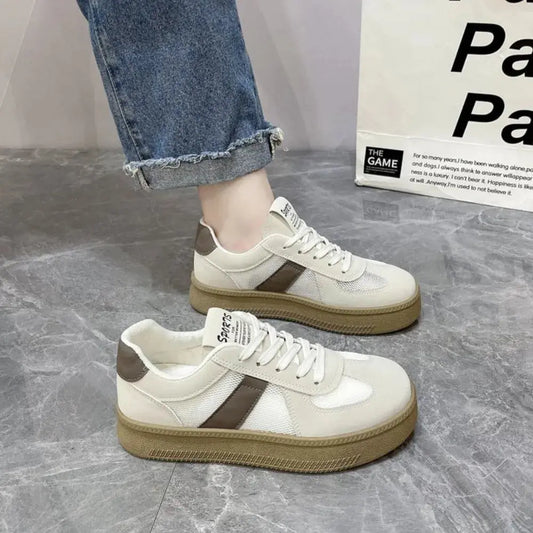 Zapatillas de plataforma con cordones de malla transpirable en contraste eprolo