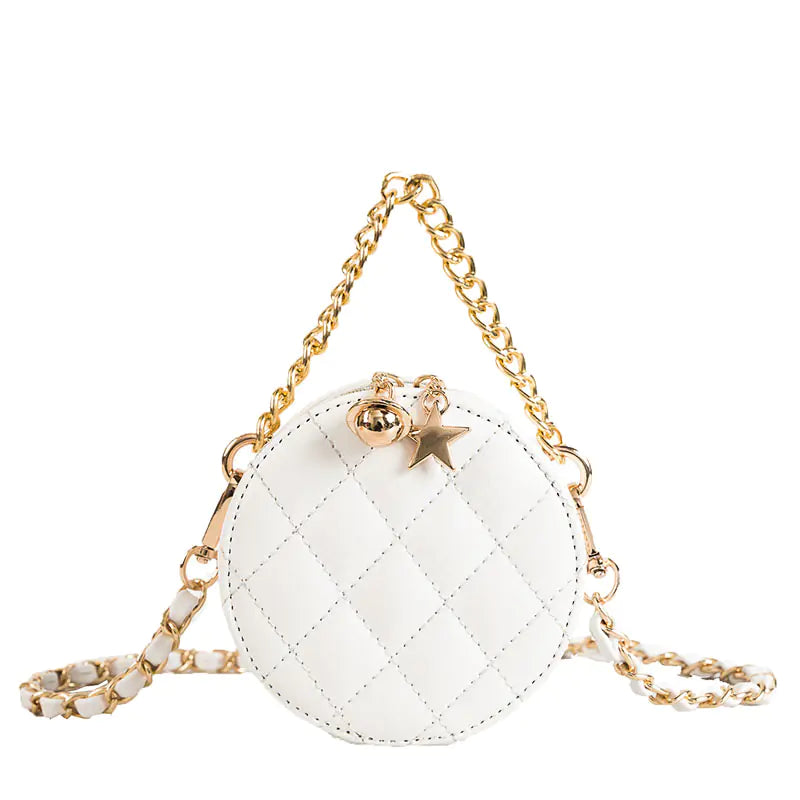 Bolso redondo de moda coreano correa de cadena Skinluminova