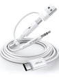 JSAUX Cable USB C a 3,5 mm para auriculares y cargador 2 en 1 USB C a conector de audio auxiliar con PD 60 W de carga rápida compatible con iPhone 15 Pro Max/15 Plus iPad Pro Samsung Galaxy S23 S22 Pixel 7/6-5FT Skinluminova