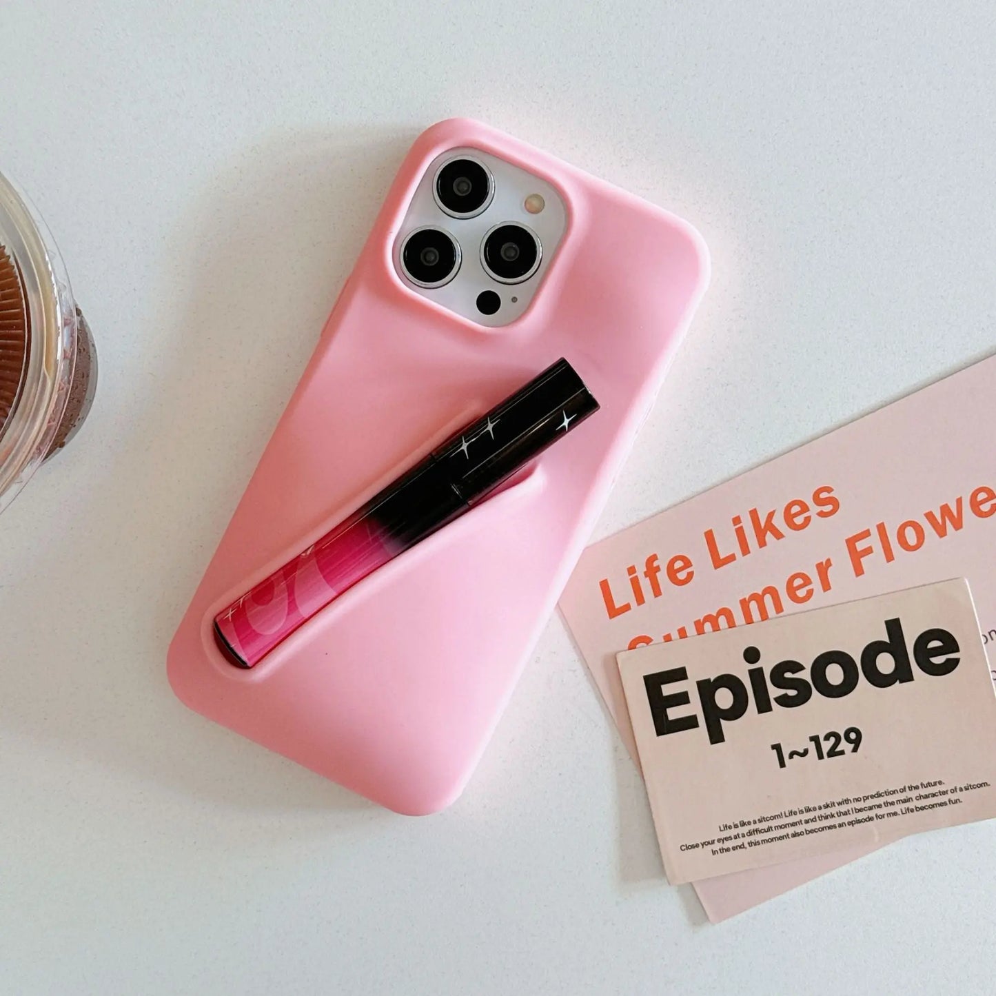 Puede contener lápiz labial, esmalte de labios, iPhone 15, funda para teléfono móvil Apple 14, 13 tridimensional, 12 de silicona eprolo