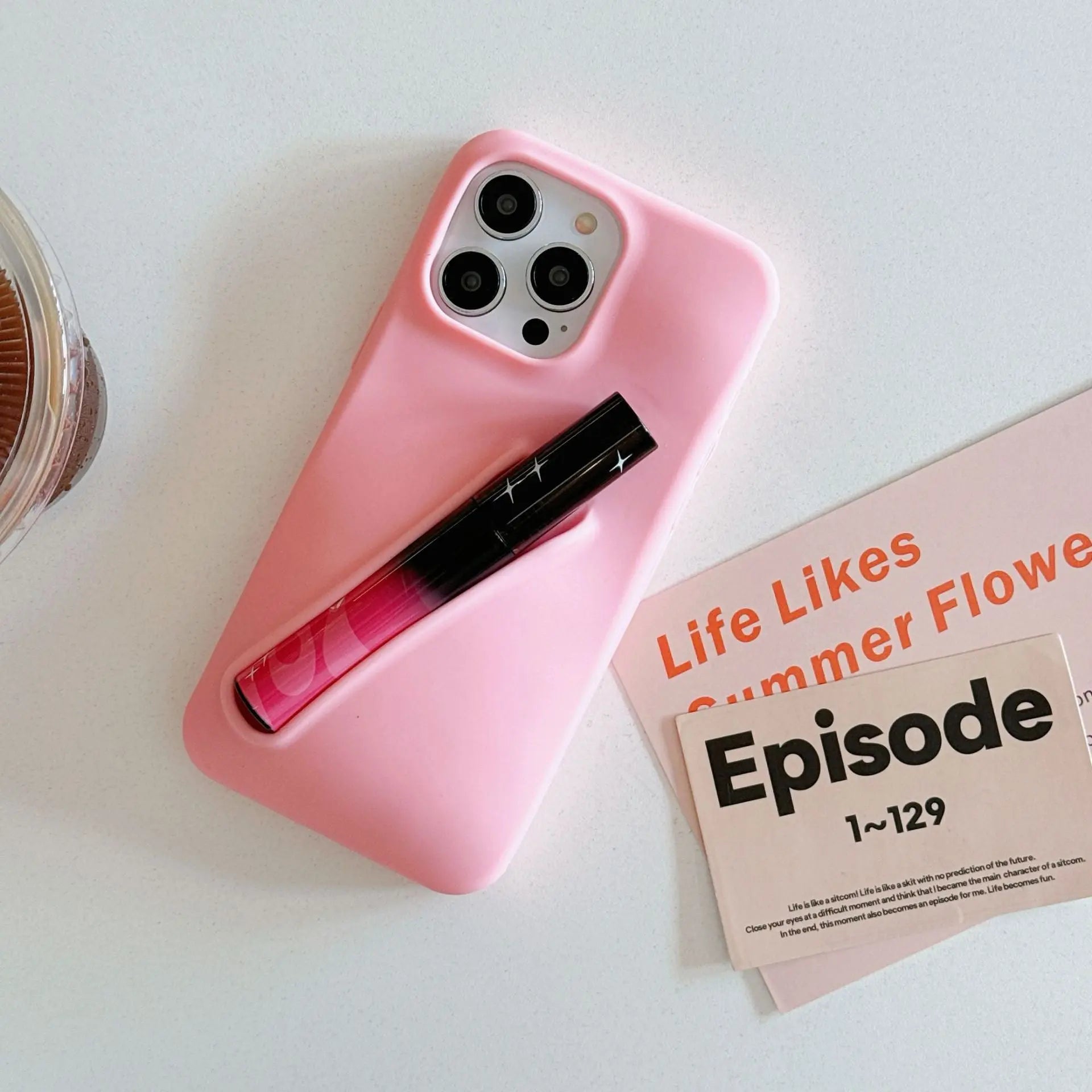 Puede contener lápiz labial, esmalte de labios, iPhone 15, funda para teléfono móvil Apple 14, 13 tridimensional, 12 de silicona eprolo