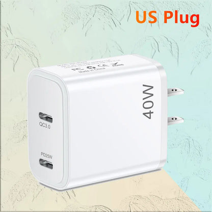Fast charging mobile phone charging head dual PD Type-C mobile phone charger eprolo