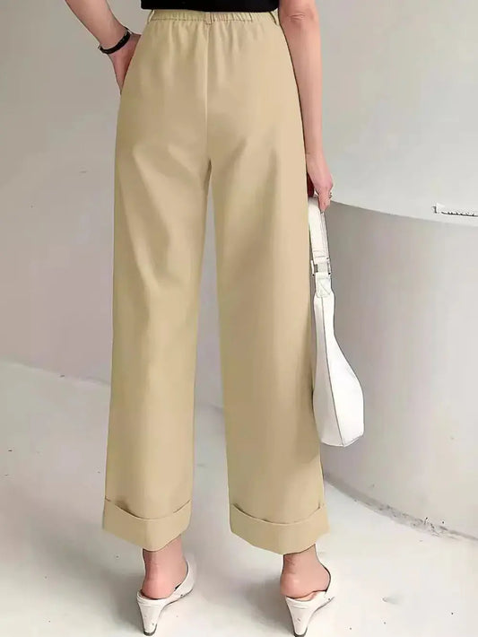 Pantalones de cintura alta de talla completa eprolo
