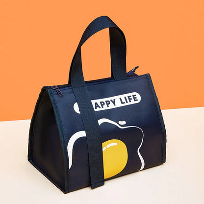 Bolsa de almuerzo portátil de gran capacidad, sencilla y a la moda, gruesa, impermeable, bolsa aislante eprolo