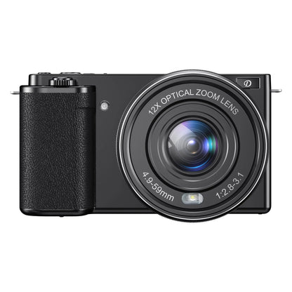 Cámara Digital 4K 64MP con Zoom 12X y Tarjeta 64GB | Ideal para Vlogs y Viajes Skinluminova