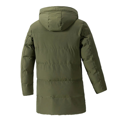 Chaqueta de algodón sencilla de invierno de talla grande para hombre, versión coreana, chaqueta de algodón cálida versátil de moda informal, de longitud media para hombre eprolo