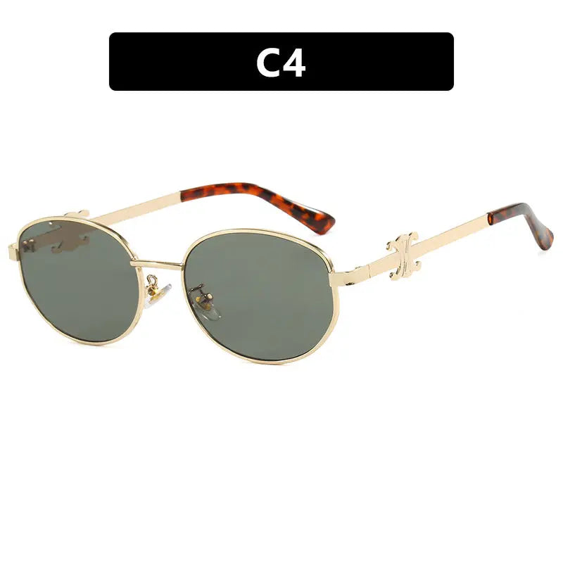 Gafas de sol ovaladas retro, nuevo protector solar personalizado de moda y gafas de sol resistentes a los rayos UV para mujer eprolo
