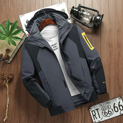 Traje de senderismo cálido de forro polar desmontable para otoño e invierno, tres en uno, para exteriores, de Stormtrooper, chaqueta resistente al viento y transpirable eprolo