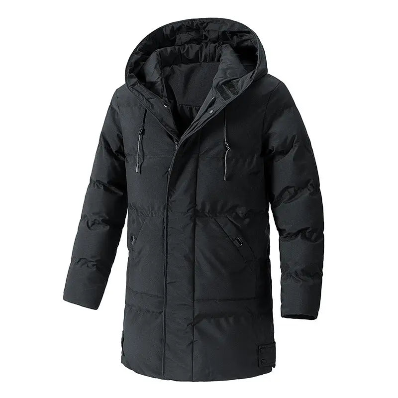Chaqueta de algodón sencilla de invierno de talla grande para hombre, versión coreana, chaqueta de algodón cálida versátil de moda informal, de longitud media para hombre eprolo