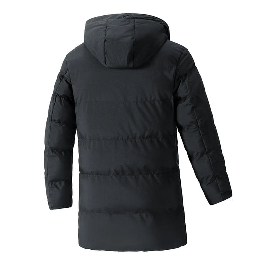 Chaqueta de algodón sencilla de invierno de talla grande para hombre, versión coreana, chaqueta de algodón cálida versátil de moda informal, de longitud media para hombre eprolo