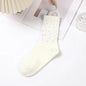 Calcetines de tubo medio versátiles de lujo ligeros con diseño de cielo estrellado y diamantes de imitación de estilo industrial pesado de primavera y otoño. eprolo