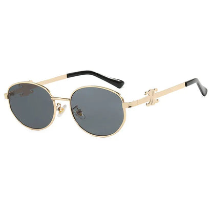 Gafas de sol ovaladas retro, nuevo protector solar personalizado de moda y gafas de sol resistentes a los rayos UV para mujer eprolo