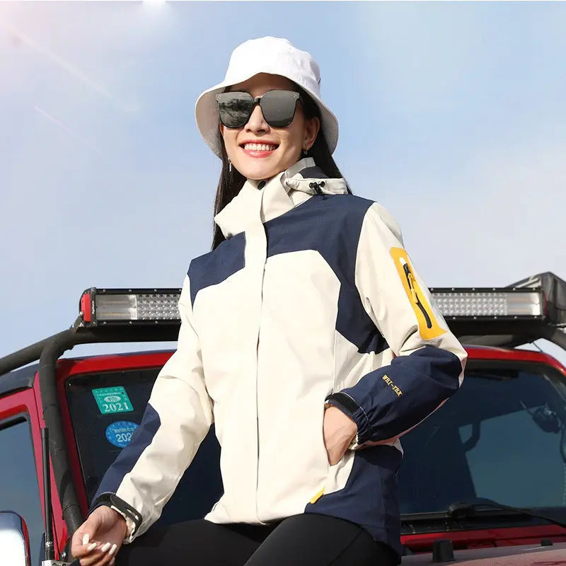 Traje de senderismo cálido de forro polar desmontable para otoño e invierno, tres en uno, para exteriores, de Stormtrooper, chaqueta resistente al viento y transpirable eprolo
