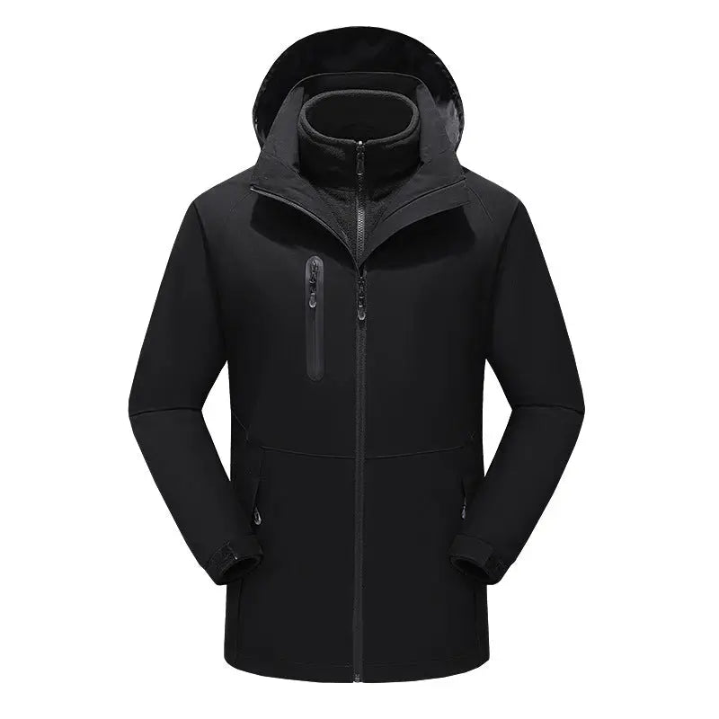 Forro polar tres en uno, chaqueta exterior con calefacción inteligente, traje calefactor de 15 zonas con control dual, ropa exterior, traje de senderismo, invierno eprolo