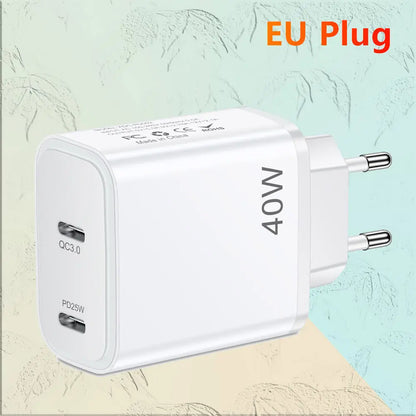 Fast charging mobile phone charging head dual PD Type-C mobile phone charger eprolo